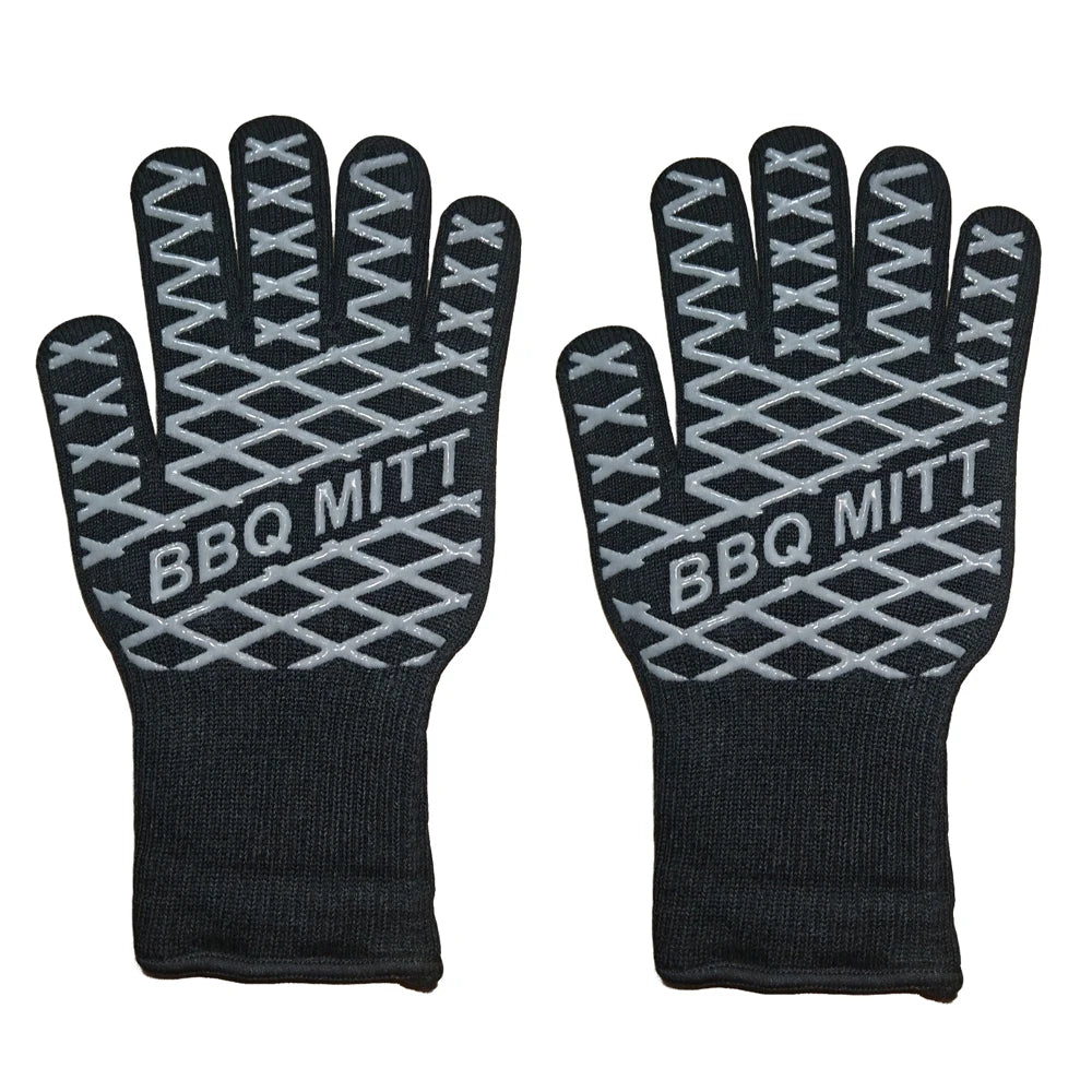 BBQ Gloves, 1472°F Extreme Heat Resistant Oven Gloves, Grilling Gloves with Durable Fireproof Kitchen Oven Mitts Designed for C