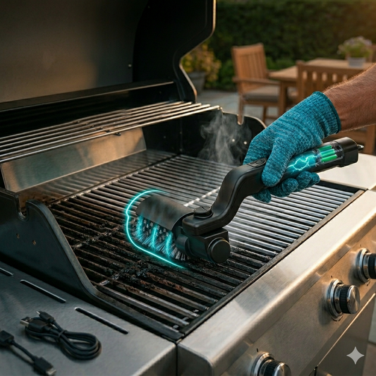 Volcetti Electric Grill Brush — Cordless 3-Minute Grate Cleaner