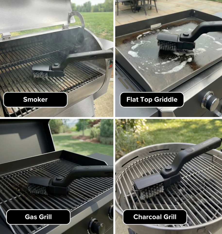 Volcetti Electric Grill Brush — Cordless 3-Minute Grate Cleaner