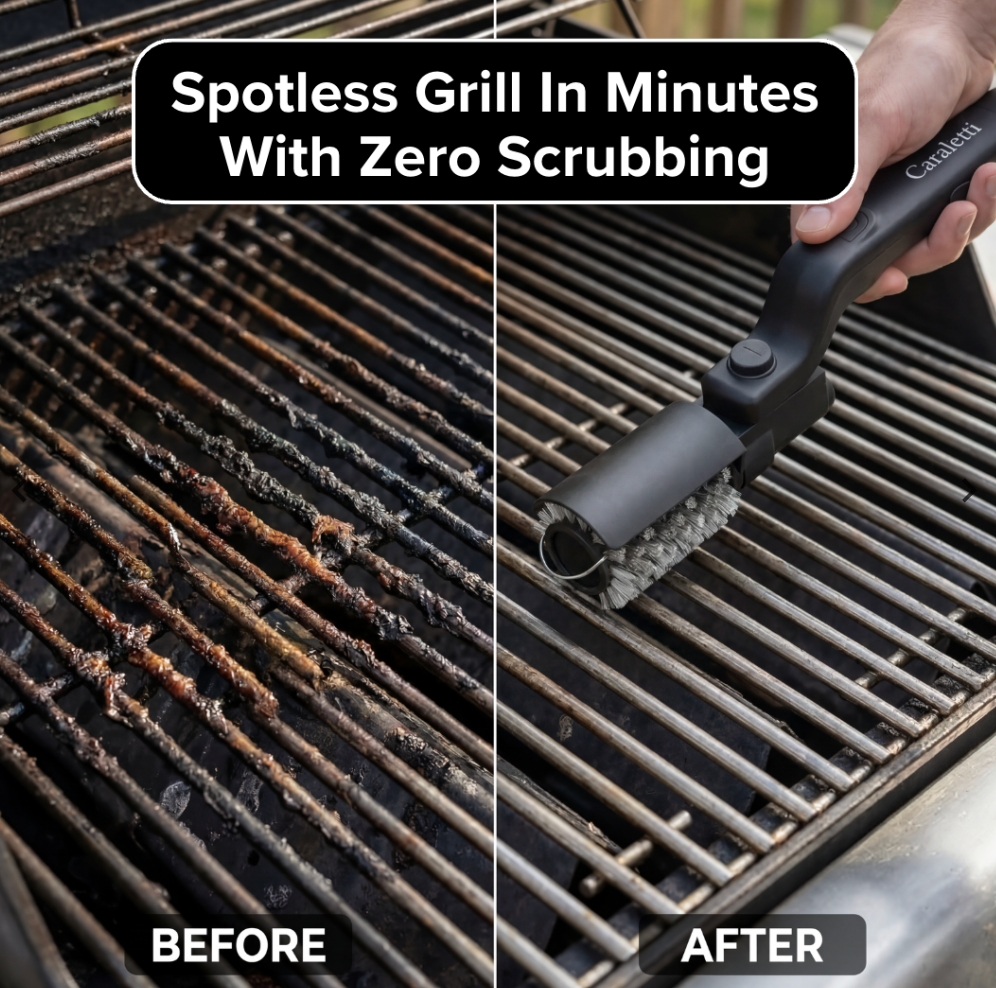 Volcetti Electric Grill Brush — Cordless 3-Minute Grate Cleaner